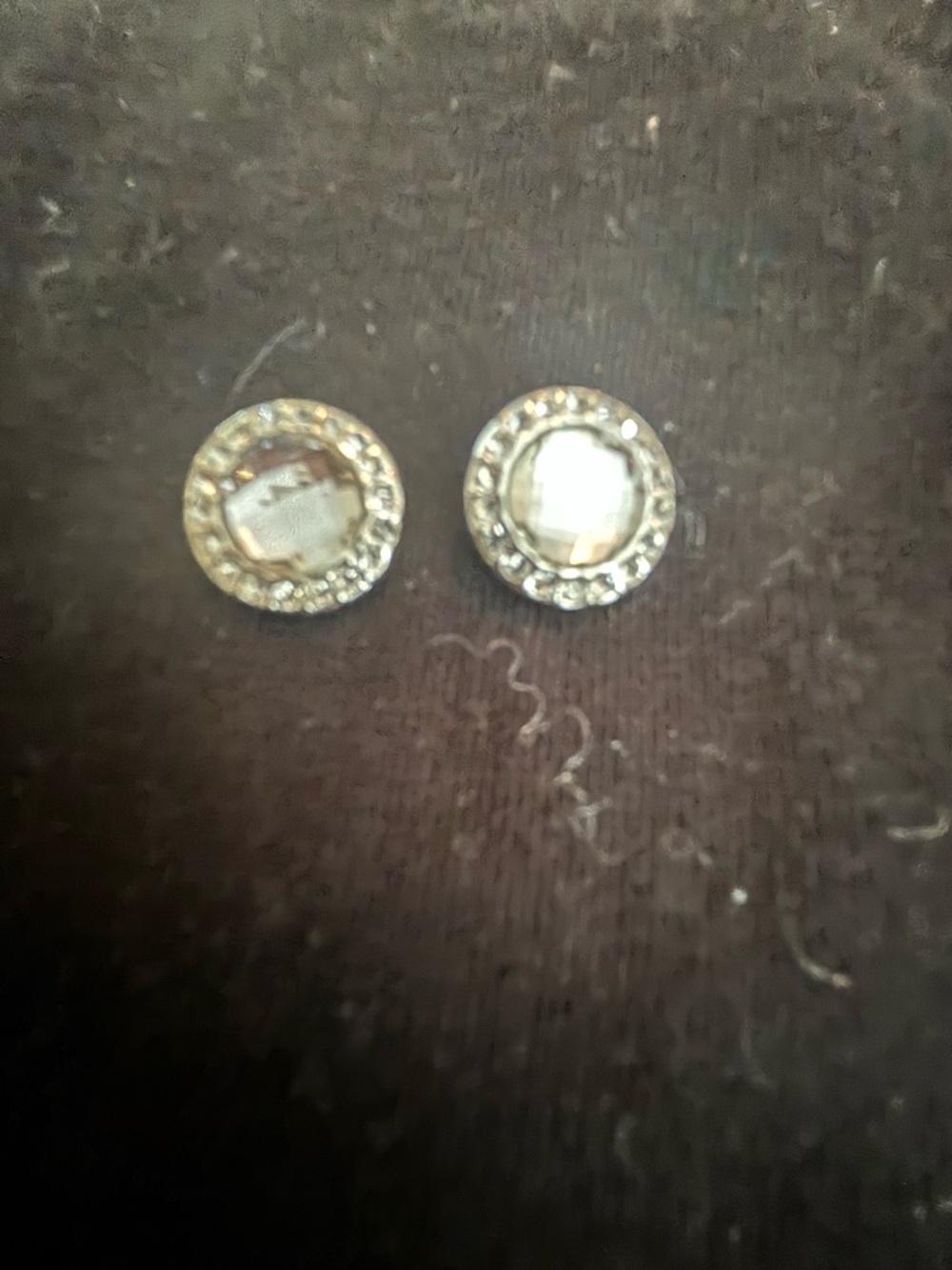 Classic Round Clear Crystal Original Dots- Silver-Tone